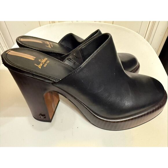 Sam Edelman Women's Shiloh Leather Block Heel Platform Clogs Black Size 7 NWT - Picture 13 of 15
